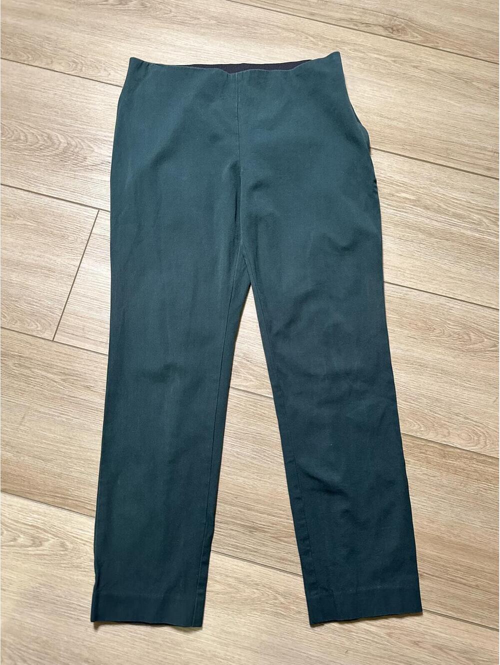A New Day Dark Green Pull-On Straight Leg Pants Size 10